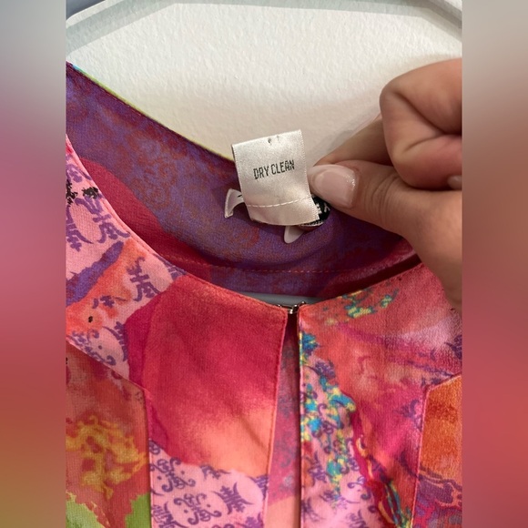 Laura Ashley 100% Silk Semi Transparent Pastel Color Jacket Floral Print - Picture 5 of 6